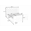 Bella Mid Century Modern Dark Gray Velvet Upholstered Queen Platform Bed