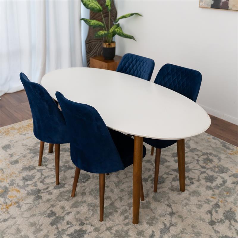 Reegan Mid Century Modern 5 Piece Dining Room Set