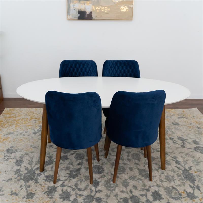 Reegan Mid Century Modern 5 Piece Dining Room Set