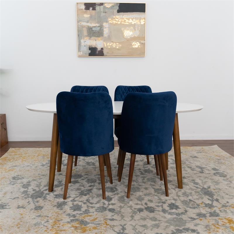 Reegan Mid Century Modern 5 Piece Dining Room Set