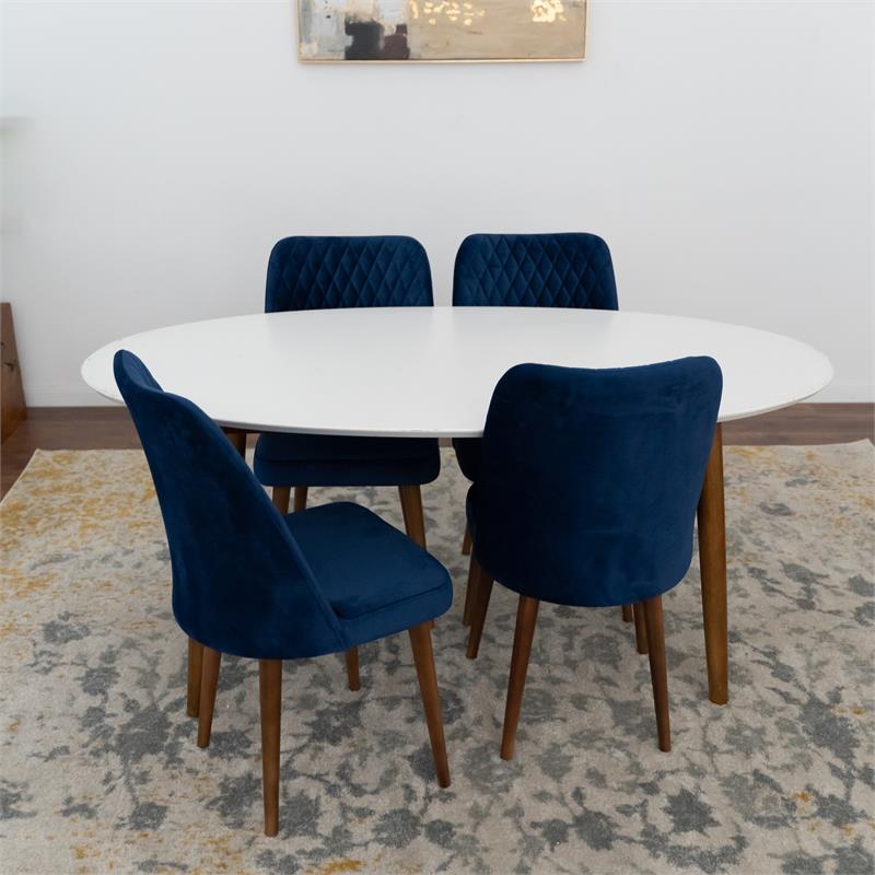 Reegan Mid Century Modern 5 Piece Dining Room Set