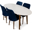 Reegan Mid Century Modern 5 Piece Dining Room Set