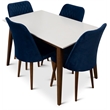 Derek Modern Solid Wood Dining Table and 4 Chair Set