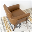 Inara Luxury Modern Living Room Full Grain Leather Tan Accent Armchair