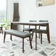Siriana Modern Solid Wood Walnut Dining Room & Kitchen 4 Piece Furniture Set