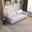 Dexter Mid Century Modern Furniture Style Beige Fabric Living Room Couch