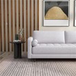Dexter Mid Century Modern Furniture Style Beige Fabric Living Room Couch