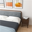 Ashcroft Destiny Fabric Upholstered King Platform Bed in Gray