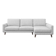 Belmont Gray Fabric Modern Living Room Corner Sectional Sofa
