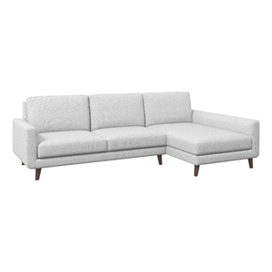 preston gray fabric modern living room corner sectional sofa