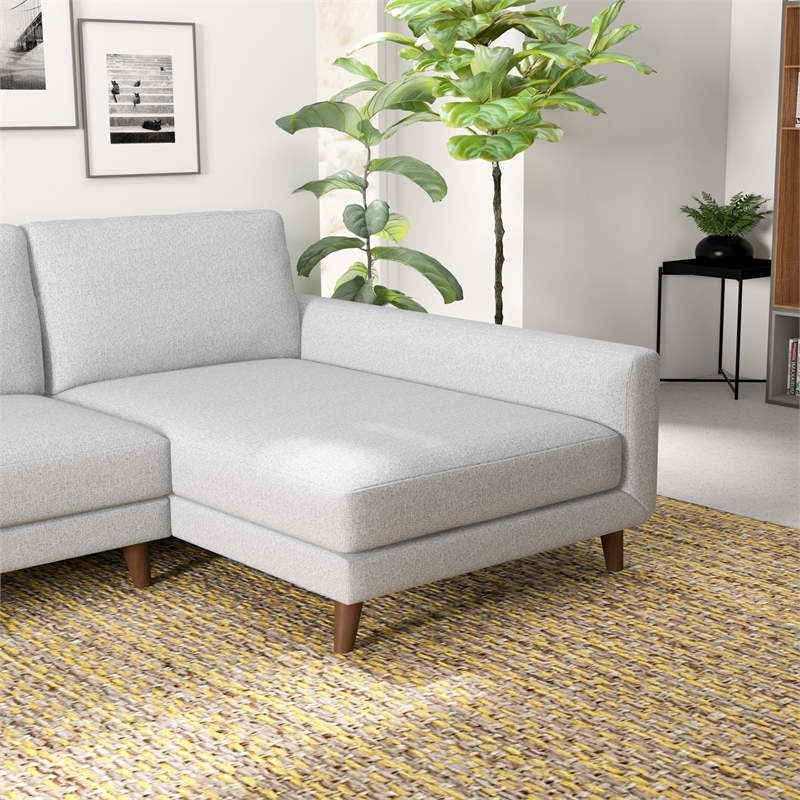 Belmont Gray Fabric Modern Living Room Corner Sectional Sofa