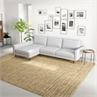 Belmont Gray Fabric Modern Living Room Corner Sectional Sofa