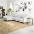 Belmont Gray Fabric Modern Living Room Corner Sectional Sofa