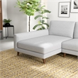 Belmont Gray Fabric Modern Living Room Corner Sectional Sofa