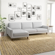 Belmont Gray Fabric Modern Living Room Corner Sectional Sofa