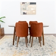 Reynolds Modern Solid Wood Walnut Dining Room& Kitchen Table and Chairs Set of 4