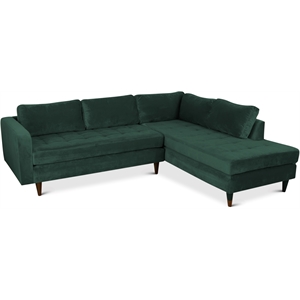 mario green velvet modern living room corner sectional sofa