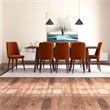 Adem 9-Piece Modern Solid Wood Walnut Dining Room & Kitchen Table and Chair Set