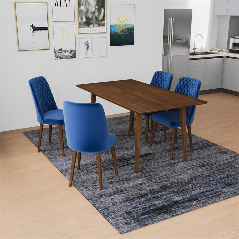 Ada Mid Century Modern Kitchen Table and Chairs for 4