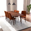 Adkins 7-Piece Solid Wood Walnut Dining Room & Kitchen Table and Chair Set