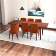 Adkins 7-Piece Solid Wood Walnut Dining Room & Kitchen Table and Chair Set