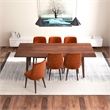 Adkins 7-Piece Solid Wood Walnut Dining Room & Kitchen Table and Chair Set