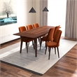 Adkins 7-Piece Solid Wood Walnut Dining Room & Kitchen Table and Chair Set