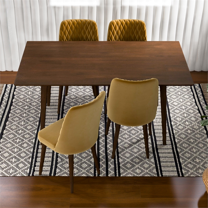 Ashton Mid Century Modern Dining Room Table Set for 4