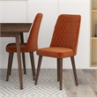 Allison Modern Solid Wood Walnut Dining Room & Kitchen Table and Chairs Set of 4