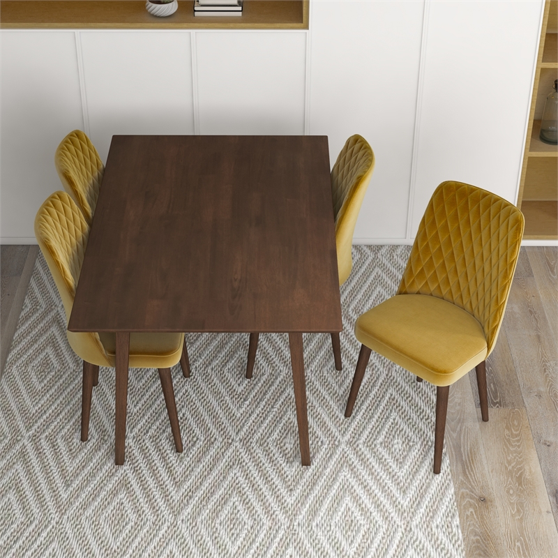 Adelphie Mid Century Modern 5 Piece Dining Room Set