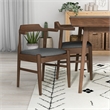 Andrea Modern 5 Piece Solid Wood Dining Room & Kitchen Set Walnut Brown
