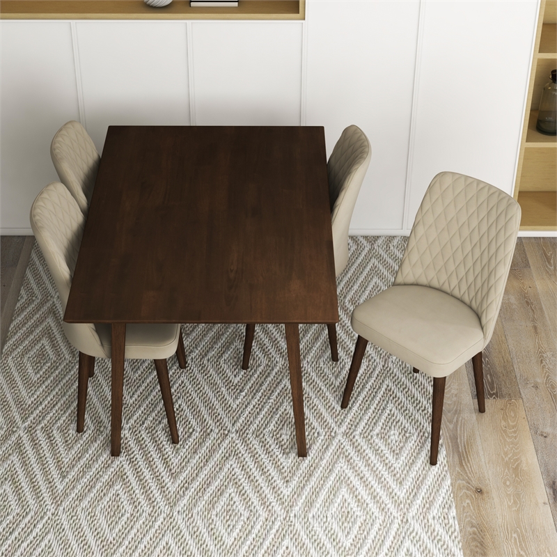 Adler Mid Century Modern 5 Piece Dining Room Furniture Set