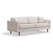Ophelia Mid Century Modern Furniture Style Beige Velvet Living Room Couch