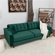 Ophelia Mid Century Modern Furniture Style Green Velvet Living Room Couch