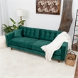 Ophelia Mid Century Modern Furniture Style Green Velvet Living Room Couch
