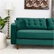 Ophelia Mid Century Modern Furniture Style Green Velvet Living Room Couch