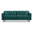 Ophelia Mid Century Modern Furniture Style Green Velvet Living Room Couch