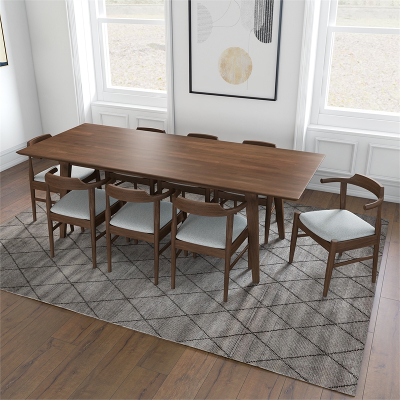 Aven Mid Century Modern Style Solid Wood Walnut 86