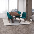 Aaliyah 7-Piece  Modern Solid Wood Dining Room Table and Chair Set