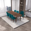 Aaliyah 7-Piece  Modern Solid Wood Dining Room Table and Chair Set