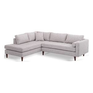 mineola light gray fabric modern living room corner sectional sofa