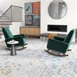 Walker Pillow Back Velvet Indoor Nursery Rocking Chairs in Green (Set of 2)