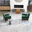 Sophia Mid-Century Modern Tufted Green Velvet Accent Armchair Set of 2