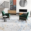 Sophia Mid-Century Modern Tufted Green Velvet Accent Armchair Set of 2