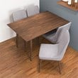 Reaks Mid Century Modern Solid Wood Walnut 5 Piece Dining Room & Kitchen Set