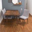 Reaks Mid Century Modern Solid Wood Walnut 5 Piece Dining Room & Kitchen Set