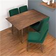 Rotor Modern Small Kitchen Solid Wood Walnut Table Dining Furniture Set