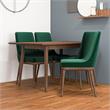 Rotor Modern Small Kitchen Solid Wood Walnut Table Dining Furniture Set