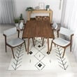 Ressam Modern Solid Wood Walnut Dining Room & Kitchen Furniture Set