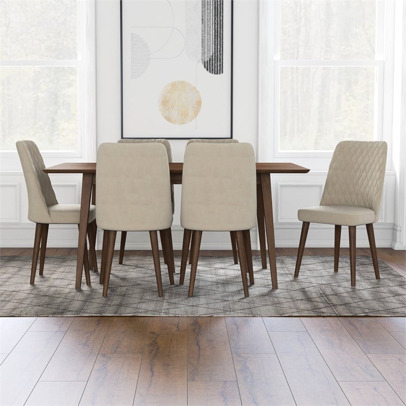 Artem Mid Century Modern 7 Piece Dining Room Set